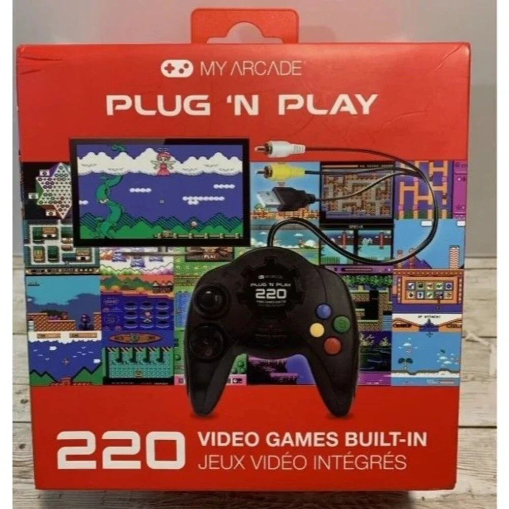My Arcade Plug N Play TV Game Console: 220 Retro Style Games -